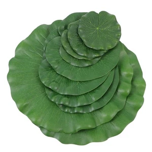10 Pcs Simulated Lotus Leaf Decoration Fake Leave Pond Decorations - Picture 1 of 12