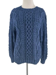 L.L Bean Women’s Navy Blue 100% Silk Crewneck Long Sleeve Sweater Size Small - Picture 1 of 4