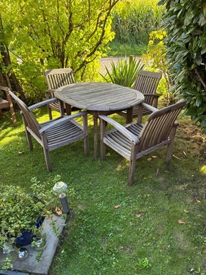Gartenmöbel Set Teak massiv gebraucht - Bild 1 von 3