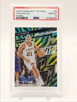 TIM DUNCAN 2025-26 PANINI THE NATIONAL VIP GOLD BAJA TIGER PSA 10 Q5492 Foto 1 de 2