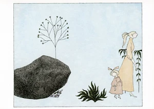 Evil Garden, Edward Gorey (amerikanisch 1925-2000) --neue Postkarte - Bild 1 von 2