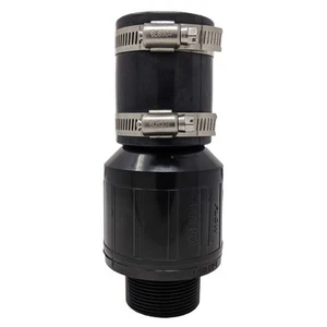 Threaded Quiet Sump Pump Check Valve with 100% Stainless Steel Clamps Include... - Picture 1 of 3
