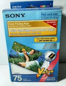 Cartouches d'impression et papier photo SONY SVM-75LS pack valeur 75 tirages - Photo 1/5
