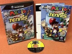 Mario Power Tennis Nintendo GameCube Etiqueta Negra Juego Completo Manual Insertos! - Imagen 1 de 4