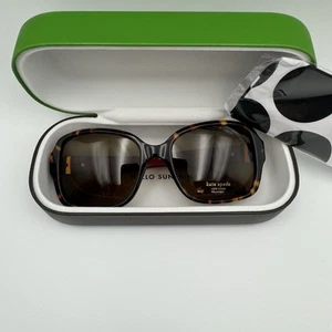 Kate Spade Annora/P/S S0UVW Havana Tortoise/Red Polarized Lens Sunglasses NWOT - Picture 1 of 7