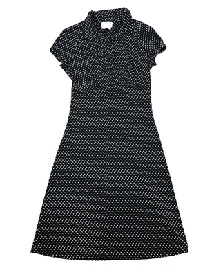 Vestido De Colección IZ Byer Y2K Midi S/S Talla XS Blanco y Negro Lunares Babydoll Cuello Foto 1 de 4