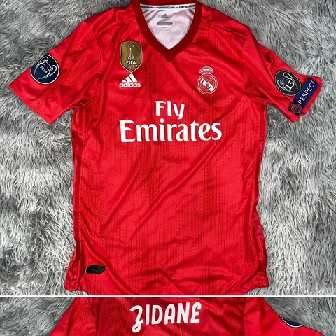 Official 2018 Adidas REAL MADRID Zinedine ZIDANE DP5441 Third Kit Soccer Jersey Cover