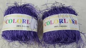 Lot of 2 - COLORLASH Plymouth yarn skein Purple 27 - Picture 1 of 5