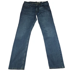 Wrangler Slim Straight Jeans Herren Größe 34x32 Medium Wash Denim Mid Rise Blau - Bild 1 von 14