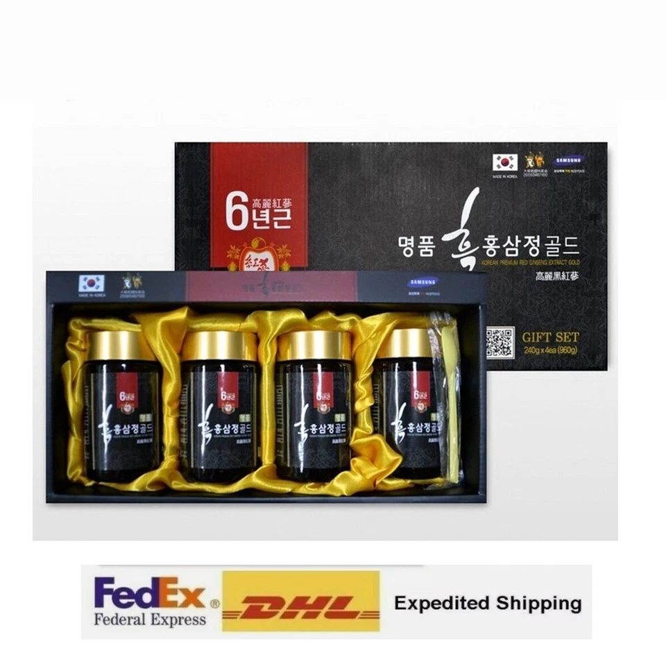 KOREAN BLACK GINSENG ROYAL GOLD [240g x 4EA] 960g Black Ginseng - image 1 of 4