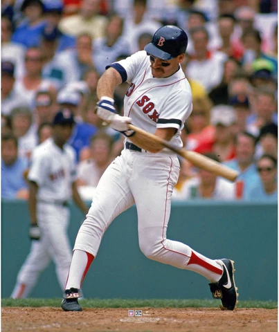 Wade Boggs Boston Red Sox Unsigned Swings Bat Photograph Cover
