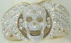 Kirks Folly Bad To The Bone Skull Cuff Bracelet (goldtone) - Picture 1 of 3