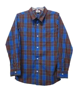 Old Navy Boys Youth Blue Red Plaid Button Up Shirt Long Sleeve XXL (18) - Picture 1 of 7