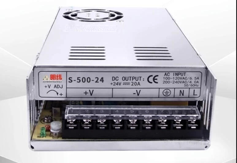 1PCS Meanwell S-500-24 OUTPUT 24V 20A transformer DC switching power box NEW