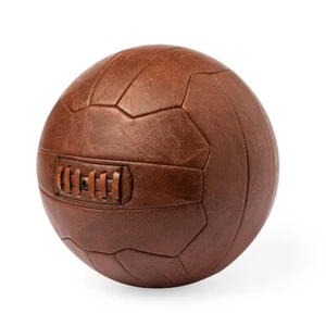 Pallone da CALCIO vintage tipo CUOIO misura 5 semilpelle ANTICO soccer - Foto 1 di 3