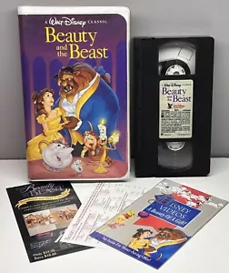 Disney’s Die Schöne und das Biest VHS Videokassette Black Diamond WHITE PAPER LABEL Selten! Rarität - Bild 1 von 17
