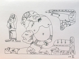 Bole, Andrej (Magnus Flörke): Surrealismus Grafik auf Papier - Picture 1 of 1