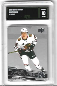 2023 CONNOR BEDARD UPPER DECK STAR ROOKIE CARD #1 GRADED GMA GEM 10 SUPERSTAR - Picture 1 of 1