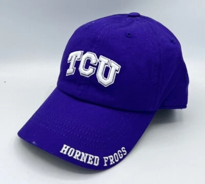 CAPTIVATING HEADWEAR TCU TEXAS CHRISTIAN HORNED FROGS PURPLE EMBROIDERED CAP HAT OSFM FREE SHIPPING