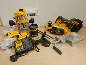 DeWalt DCW604 18v Multi Base Router 2x 5 AH Kit + DCP580 Planer Bag & TSTAKS - Picture 1 of 5