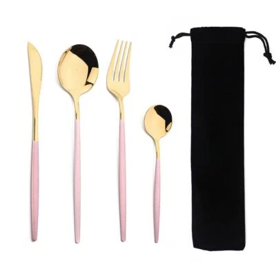 Geschirr Besteck Edelstahl Reisesets Besteck Party Picknick Geschirr - Bild 1 von 4