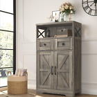 Farmhouse Storage Cabinet with Drawers and Shelf, Kitchen, Living Room, Office