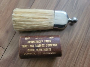 ☆ 1867-1926 VTG Silver SHAVING BRUSH Brinkerhoff-Faris MO Trust Bank antique - Picture 1 of 12