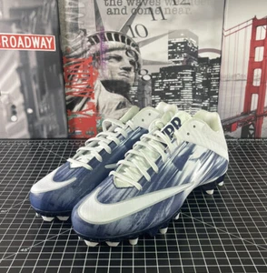 Nike Vapor Speed 2 White & Navy 856507-104 LAX / Lacrosse Cleats size 8 NEW - Picture 1 of 10