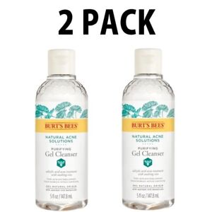 Burt's Bees 2 PACK, Natural Acne Solutions Purifying Gel Cleanser, 5 fl oz each