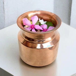 Kalash de cobre puro, lota para decoración de puja recipiente de cobre para pooja en casa - Imagen 1 de 6