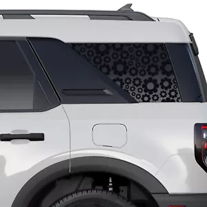 Daisy Floral Rear Quarter Window Decals Fits 2021+ Bronco Sport - Foto 1 di 9