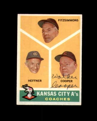 Walker Cooper Signed Original 1960 Topps Coaches Kansas City Athletics Autograph - Image 1 of 2