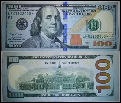 2009A $100 Dollar Combo Birthday Star Note San Francisco Serial # LF 01132000*XF - Image 1 of 3