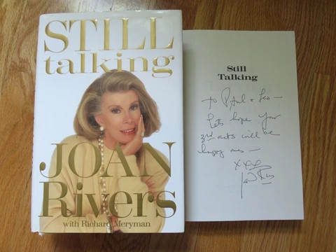 Comedian JOAN RIVERS signed "STILL TALKING" 1991 1st Edition Book (INS) Cover