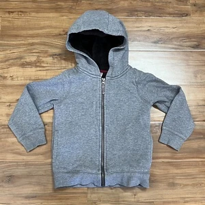 Carter's Kids Gray Full Zip Hoodie Jacket Boy's Size 4-5 Lined Warm - Picture 1 of 4