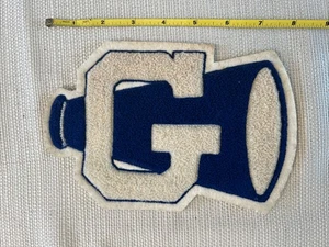 Letterman Chenille Patch Buchstabe G Cheer Megaphon Gonzaga Universität? - Bild 1 von 5