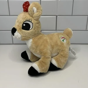 Peluche Rudolph el reno nariz roja Clarice toca música mejillas iluminar - Imagen 1 de 6