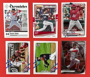 Juan Soto 6 Karten Lot - Nationals, Padres, Mets - MLB Superstar - Topps & Panini - Bild 1 von 2