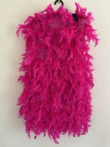 💓 Absolutely Stunning Pink Feathered Boohoo Dress. Size 8. 💓 - Picture 1 of 7