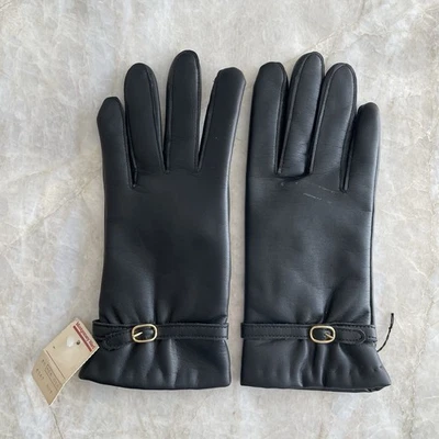 GUANTES MUJER MONTGOMERY WARD 100% VINY IMITACIÓN CUERO CON ETIQUETA VINTAGE Foto 1 de 4