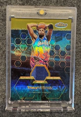 2002-03 Topps Finest Game-Worn Jersey Gold Refractor /25 Tracy Mcgrady #146 - Image 1 of 2