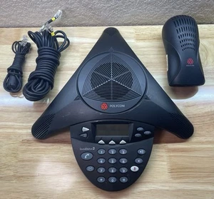 Polycom SoundStation 2 IP Conference Phone 2201-16000-601 w/Wall Module - Picture 1 of 15