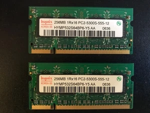 Hynix 2 x 256 mb PC2 - 5300 RAM / Memory - Picture 1 of 2
