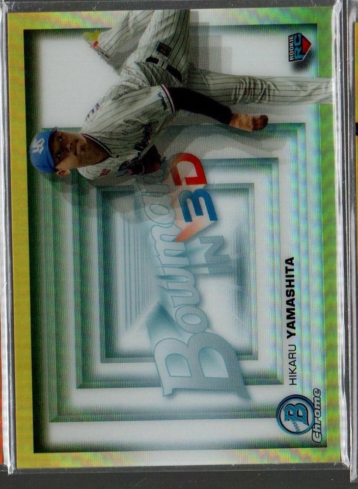 Hikaru Yamashita 2022 Bowman NPB Chrome Gold Refractor BOWMAN in 3D /50 - Image 1 of 1