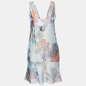 Emporio Armani Multicolor Printed Sleeveless Mini Dress S - Picture 1 of 5