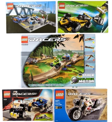 5 LEGO Racer Instruction Manuals, 8126 8371 8228 8197 4588 - Manuals Only - Image 1 of 4