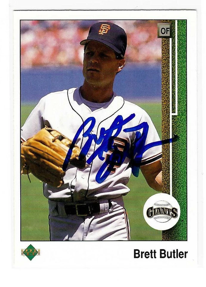 Brett Butler Signed 1989 Upper Deck Card #218 San Francisco Giants - Image 1 of 1
