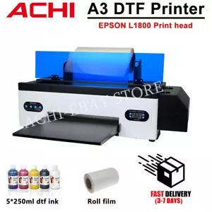 A3 DTF Printer EPSON L1800 Print Head Flatbed T-shirt Heat Transfer Printer UK - Picture 1 of 12