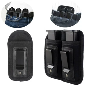 Tactical Concealed IWB Single/Double Magazine Pouch Metal Clip Belt Tool Holder - Picture 1 of 14
