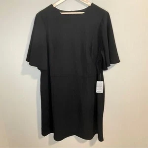 Donna Morgan Black dress flutter sleeves from Nordstrom. Size 24W - Picture 1 of 7